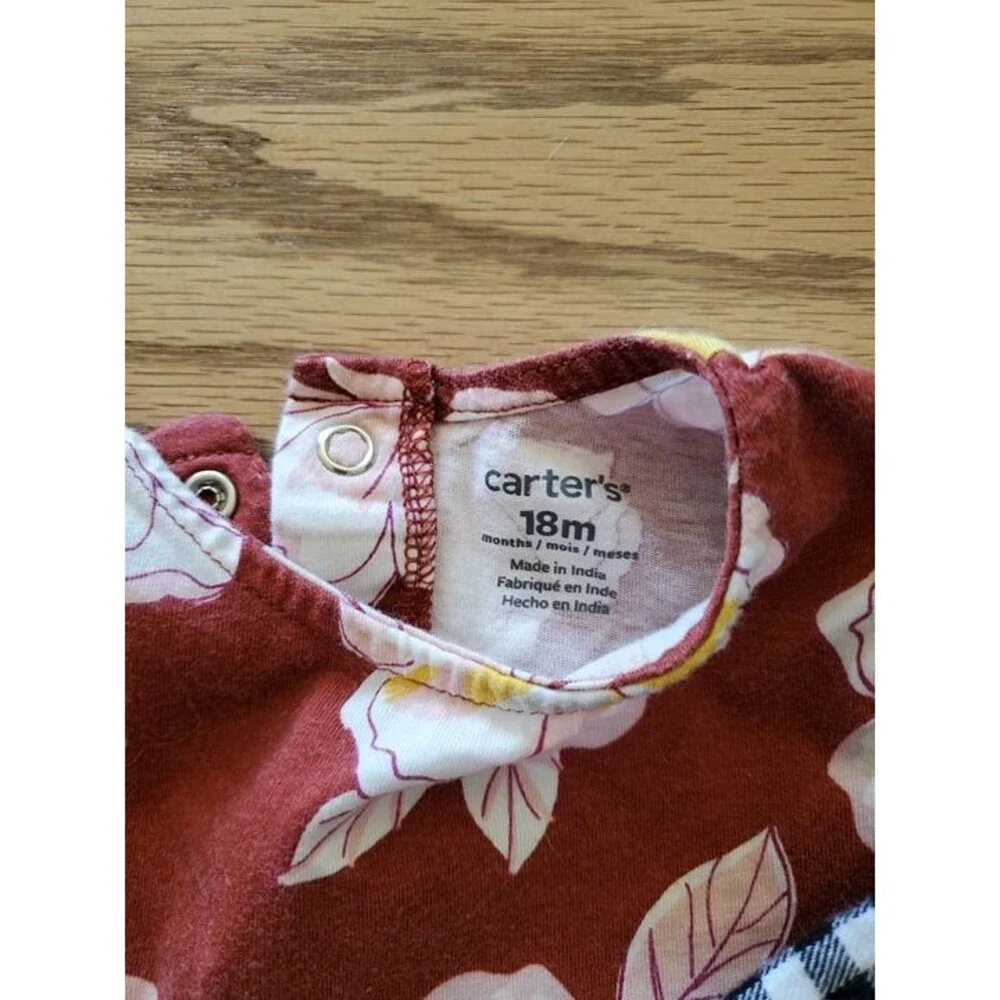 Lot of 2 Carter's, Wonder Nation Long Sleeve Dresses 18M VGUC